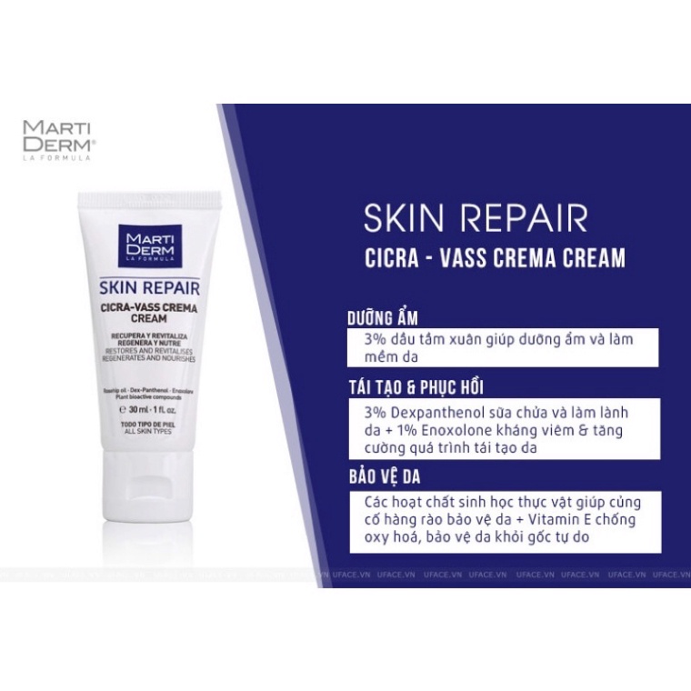 CHÍNH HÃNG | Kem Dưỡng MATIDERM SKIN REPAIR CICRA VASS CREMA CREAM Dưỡng Ẩm Tái Tạo Phục Hồi Da Tổn Thương- Dr. Dương Hà
