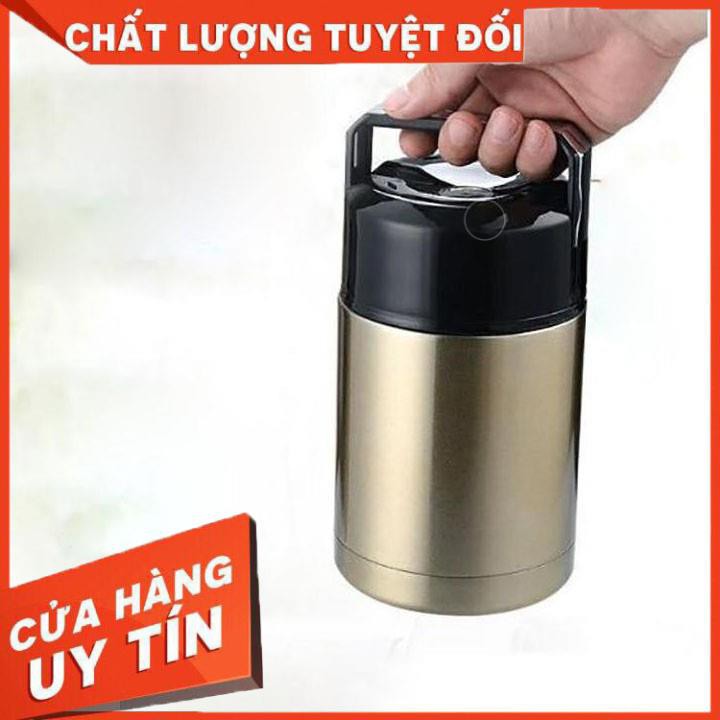 [Xả kho + free ship] Bình Ủ Cháo Cao Cấp Có Quai Xách Rút Gọn 1000ml,Tiện Dụng Với Thời Gian Giữ Ấm Lâu