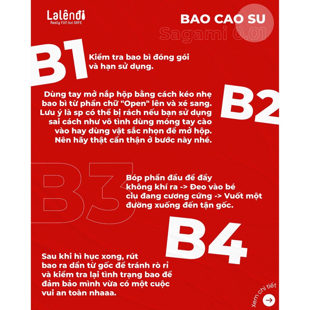 Bao cao su Sagami 001 siêu mỏng nhất thế giới, BCS siêu chân thật từ Nhật Bản (5 bao/hộp) | Lalendi Store