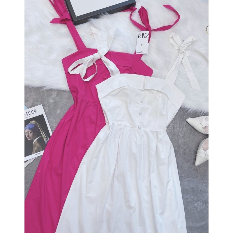 [Mã WASTMAY giảm 15% tối đa 30K đơn 150K] BÁN SỈ VÁY 2S VẠT NGỰC TÚI SƯỜN CÚC BỌC 2M TRẮNG HỒNG | BigBuy360 - bigbuy360.vn