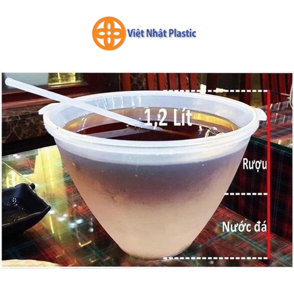 Bát nhựa đựng và làm lạnh đồ uống Việt Nhật Plastic kèm gáo múc