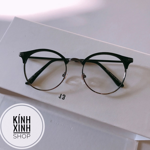 Kính Mắt tròn nửa viền Hàn Quốc ulzzang cao cấp