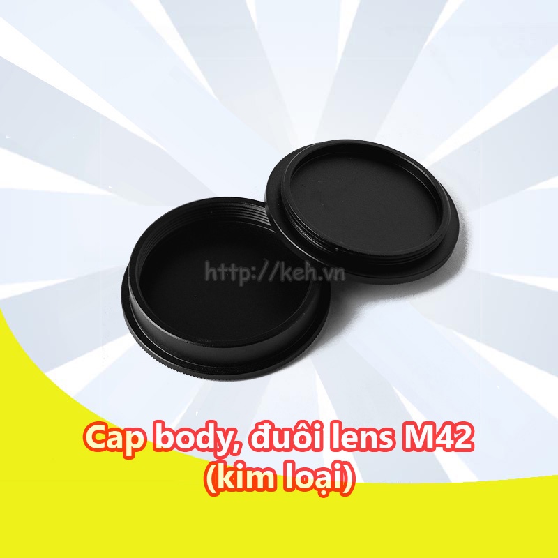 Cap sau lens M42, cap body bằng kim loại cho lens/máy ảnh ngàm M42 ( nắp đuôi, cap đuôi, nắp thân máy M42)