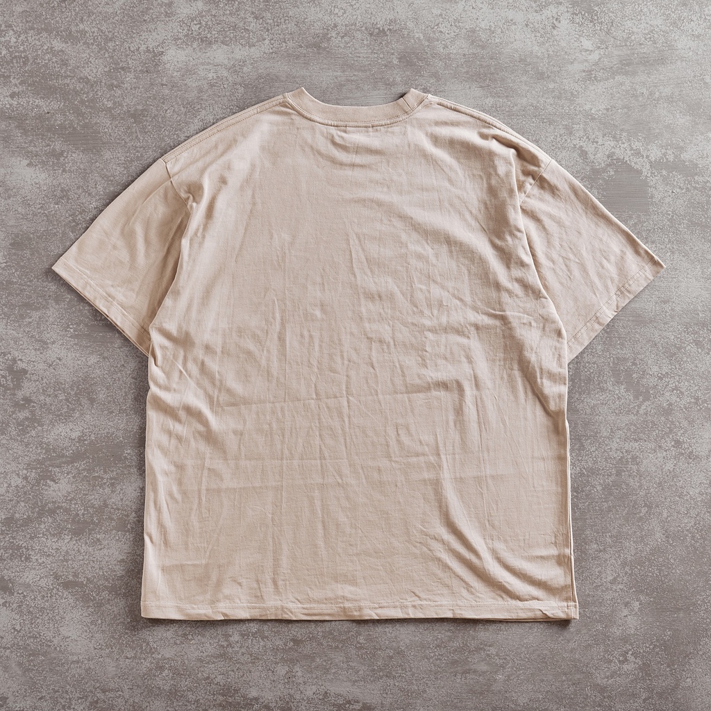 Áo Thun Trơn Tay Lỡ Gori Basic Tee | Beige Form Rộng Thiết Kế Unisex Cao Cấp