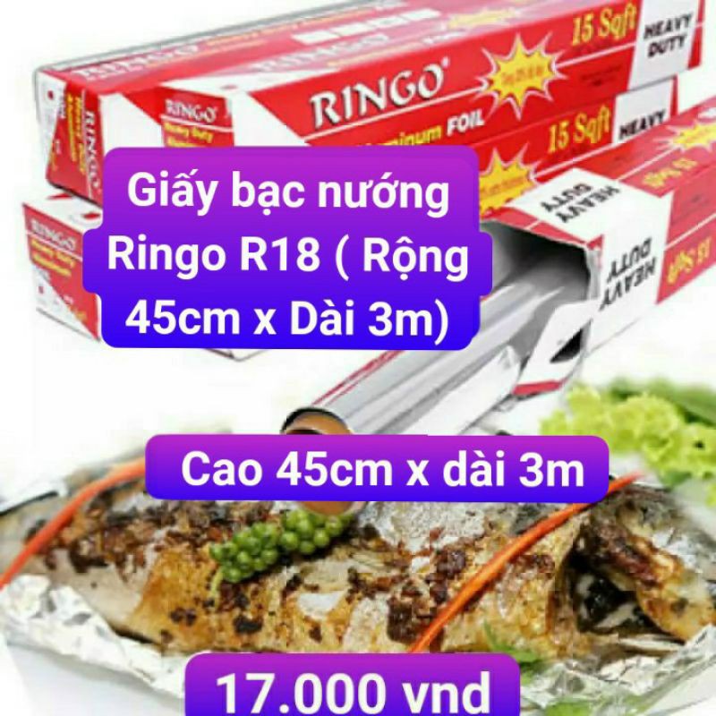 Giấy bạc nướng Ringo R18 (Rộng 45cm x Dài 3m)