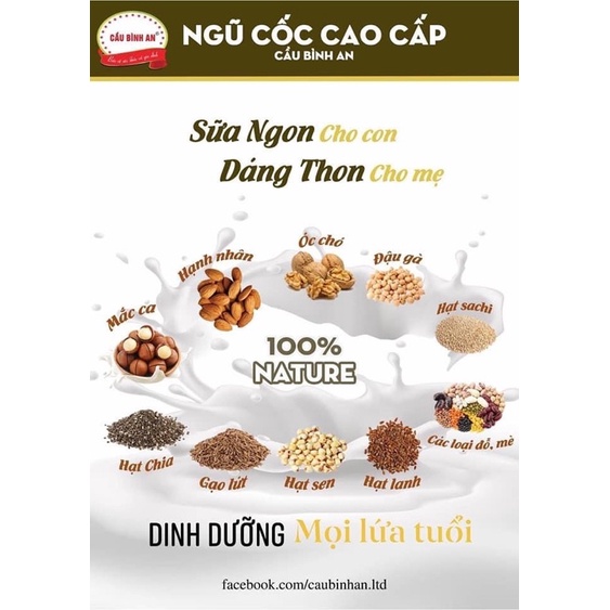 Ngũ cốc dinh dưỡng cao cấp Cầu Bình An tốt cho mẹ bầu mẹ sau sinh cho con bú