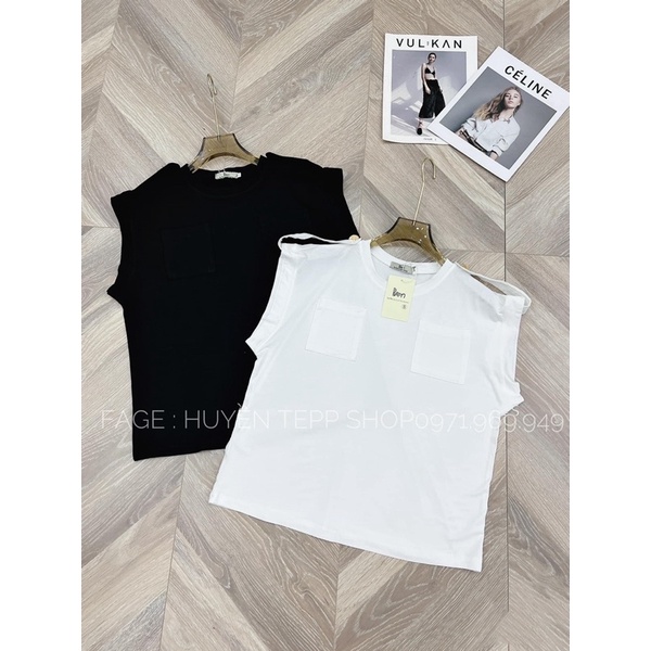 Áo thun túi hộp khuy vai siêu hot