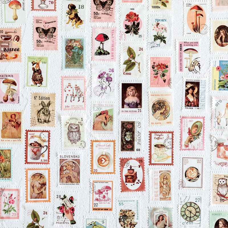 Cuộn sticker dán trang trí sổ tay họa tiết cổ điển sáng tạo