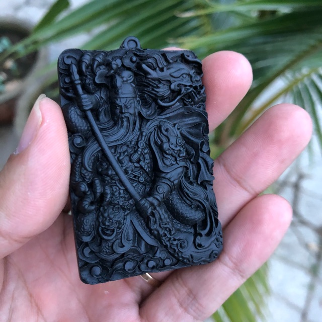 Mặt dây chuyền Quan Công Gỗ Mun