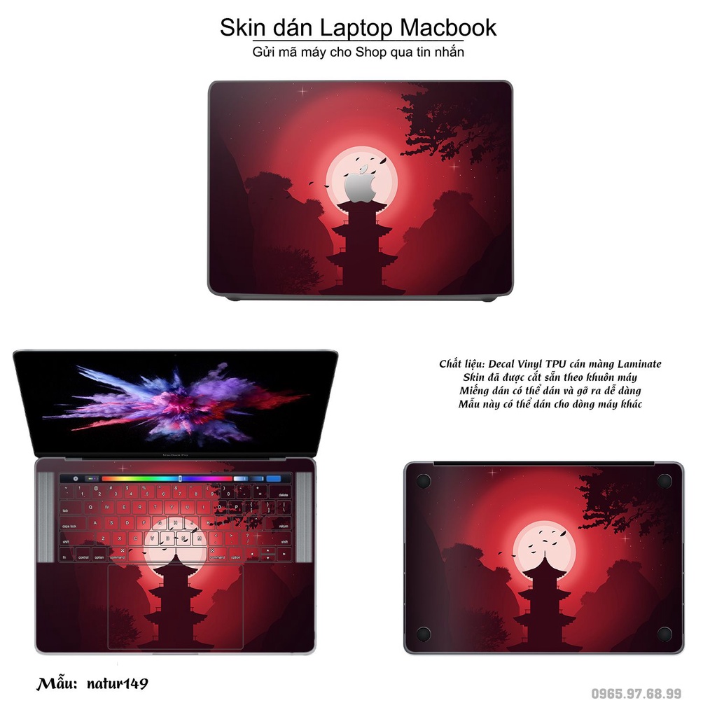 Skin dán Macbook mẫu thiên nhiên (đã cắt sẵn, inbox mã máy cho shop)