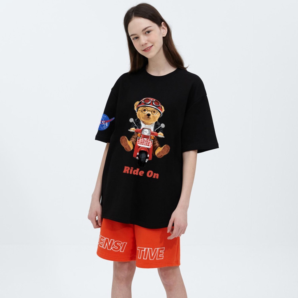 Áo thun NaSa Unisex Basic Tee 100% Cotton, phông trơn nam nữ tay lỡ oversize form rộng - AT09