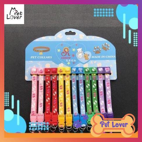 Vòng Cổ Cho Chó Mèo, Vòng cổ cho mèo, Vòng Kèm Chuông,họa tiết dễ thương ⚡ FREESHIP ⚡