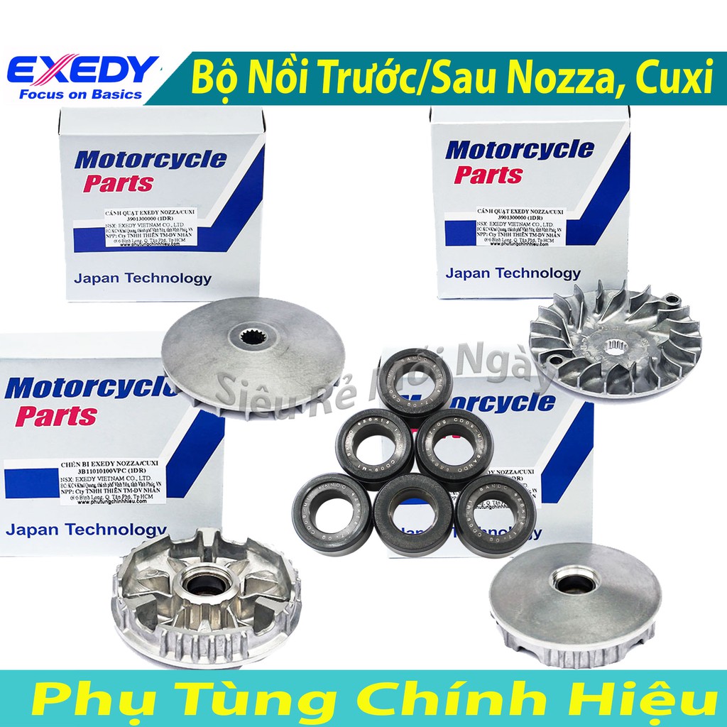 Full Bộ Nồi Trước Sau dùng cho xe Nozza, Cuxi
