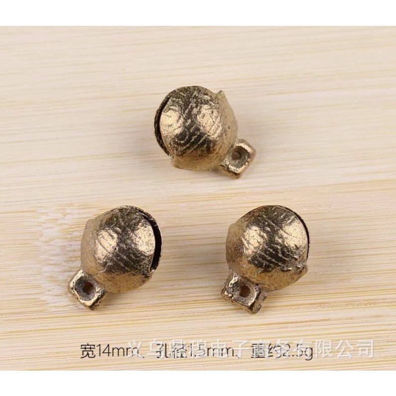 Chuông đồng hoa văn thú Bình An, phụ kiện làm vòng tay , lục lạc hoa văn may mắn - Nana handmadeshop