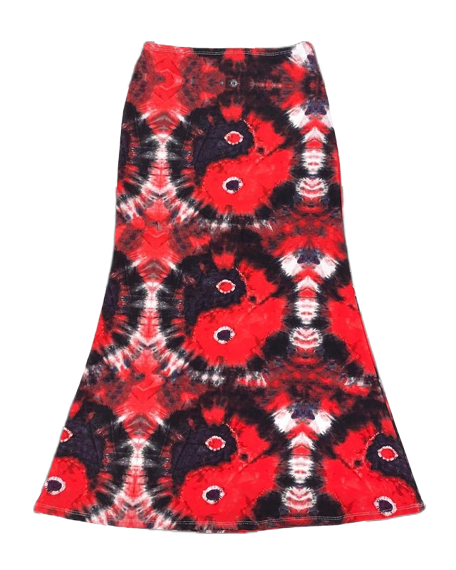 Chân Váy Chữ A Eo Cao In Họa Tiết Trái Tim Phong Cách Bohemian Dành Cho Nữ Y2K