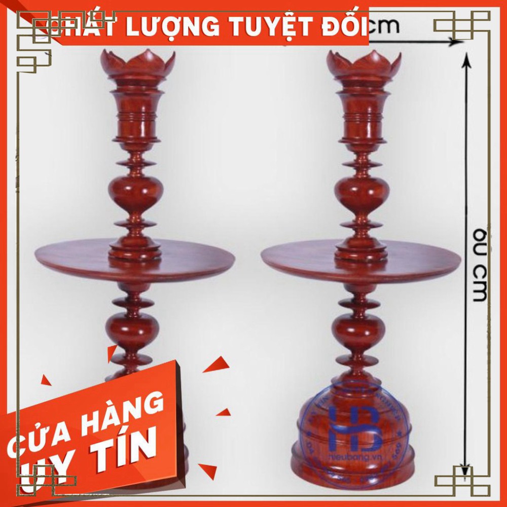 Chân đèn bằng gỗ Hương cao cấp sang trọng