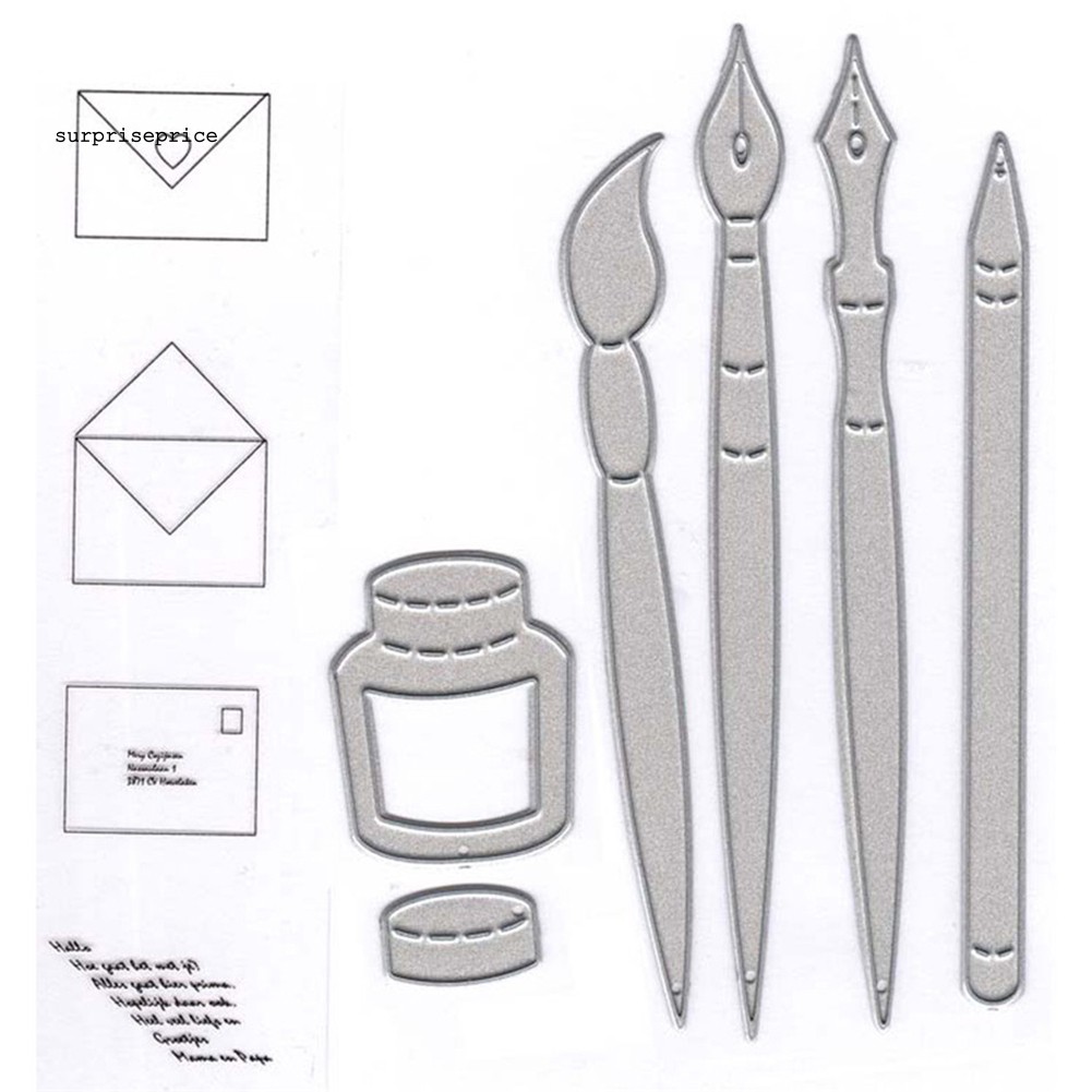 Khuôn Cắt Giấy Bằng Thép Không Gỉ Hình Cây Bút Xinh Xắn