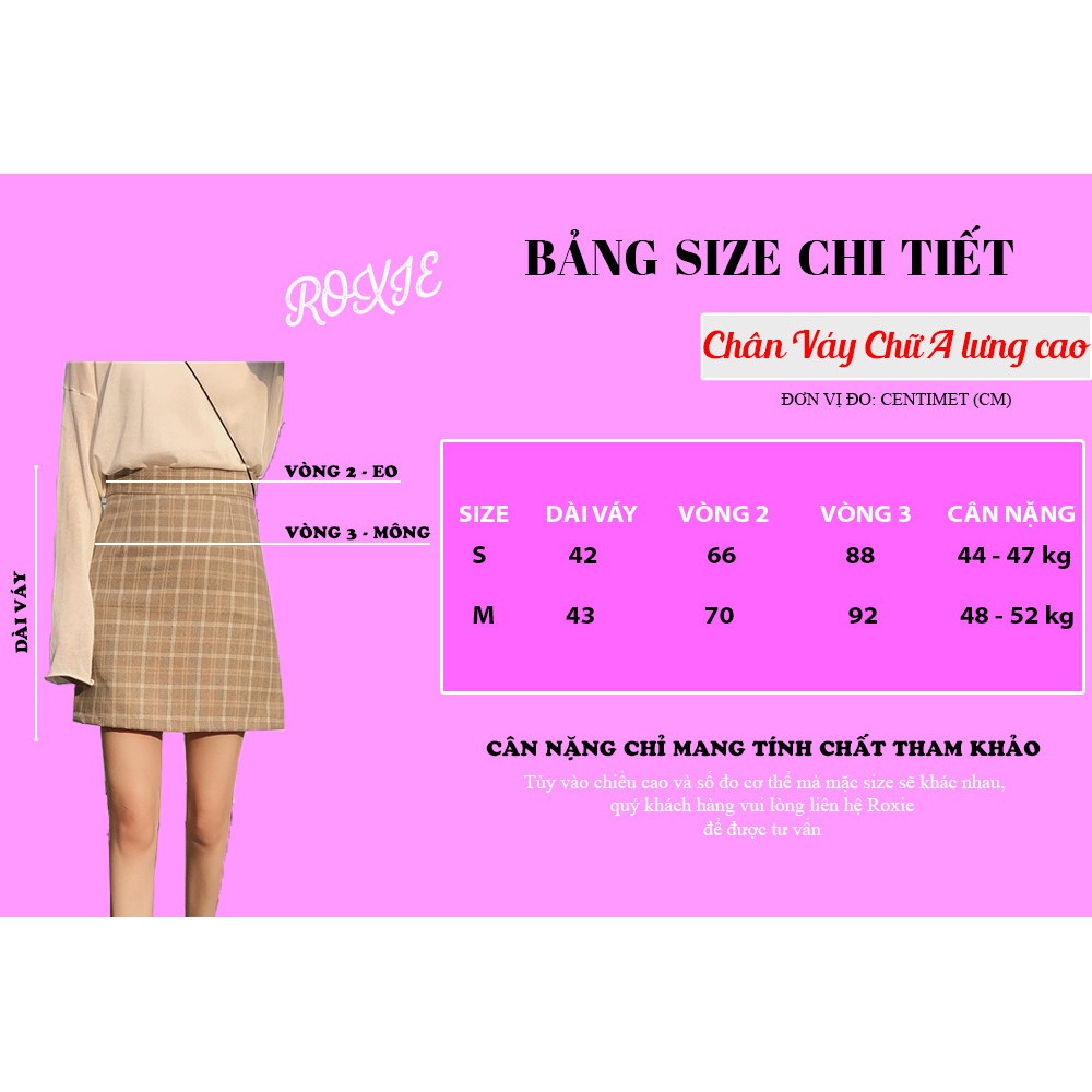 Chân váy cạp cao dáng ngắn chữ a, Chân váy lưng cao công sở dáng bút chì ôm đẹp - Roxie | BigBuy360 - bigbuy360.vn