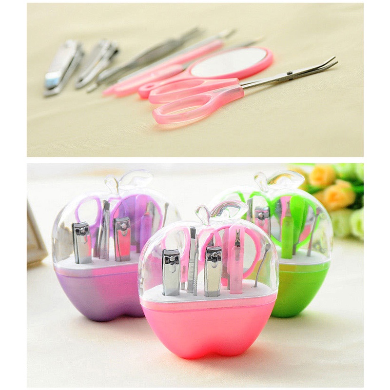 Bộ Dụng Cụ Cắt Vệ Sinh Móng Tay 9 Món HÌnh Quả Táo Siêu Tiện Lợi An Toàn Có Thể Mang ĐI Xa