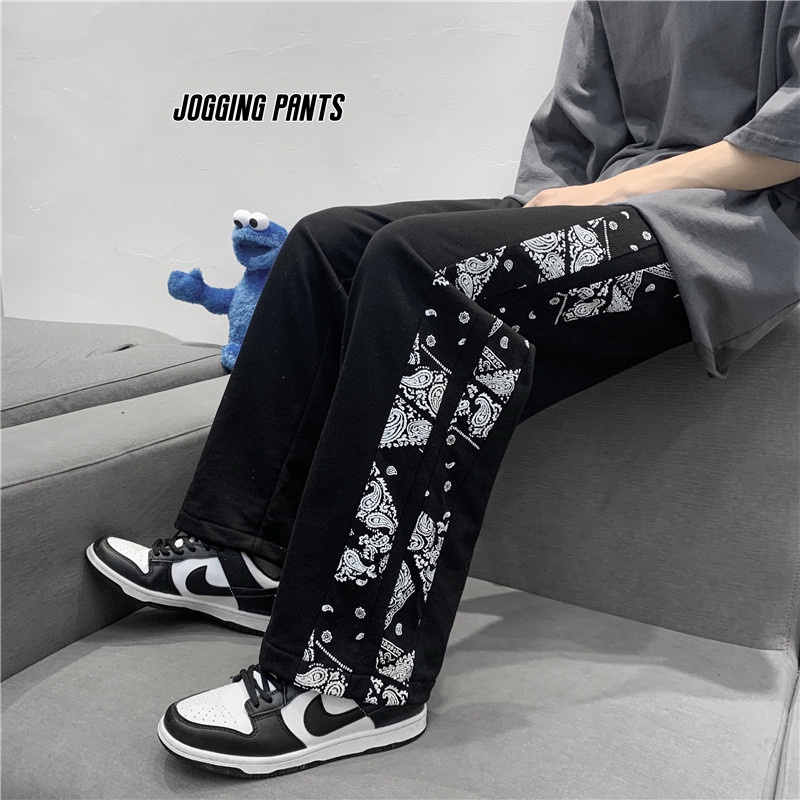 Quần ống loe mùa hè mỏng manh xu hướng hạt điều hoa hậu chân dàiTTE273