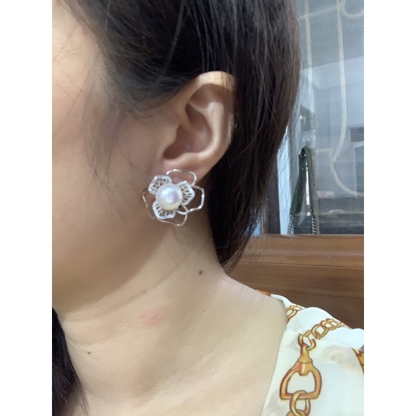 Bộ mặt dây chuyền và bông tai hoa ngọc đẹp sang trọng dự tiệc NGỌC MẬU