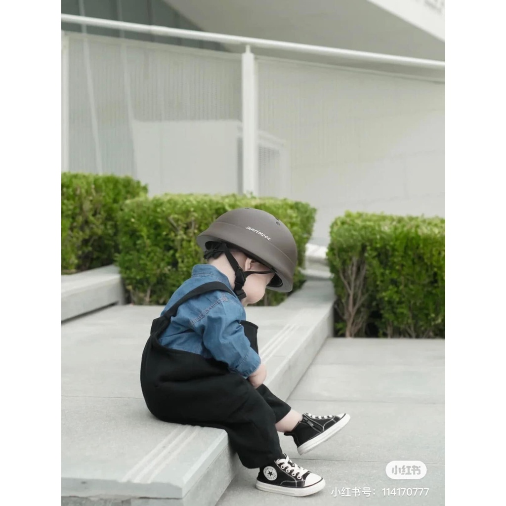 Mũ bảo hiểm cho bé giữ an toàn Sunrimoon cao cấp cho bé phong cách Hàn Quốc kiểu dáng đáng yêu