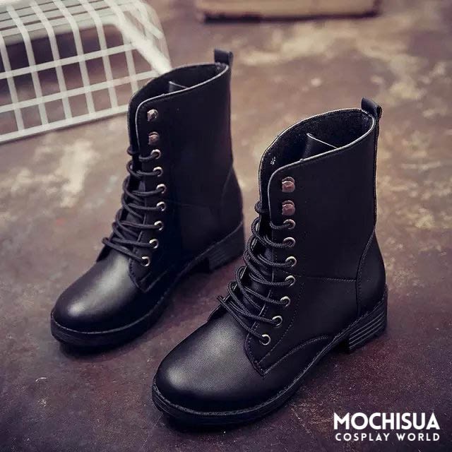 [CÓ SẴN] Combat Boots - Boots Bắp Chân Cosplay Phong Cách Punk Rock | BigBuy360 - bigbuy360.vn