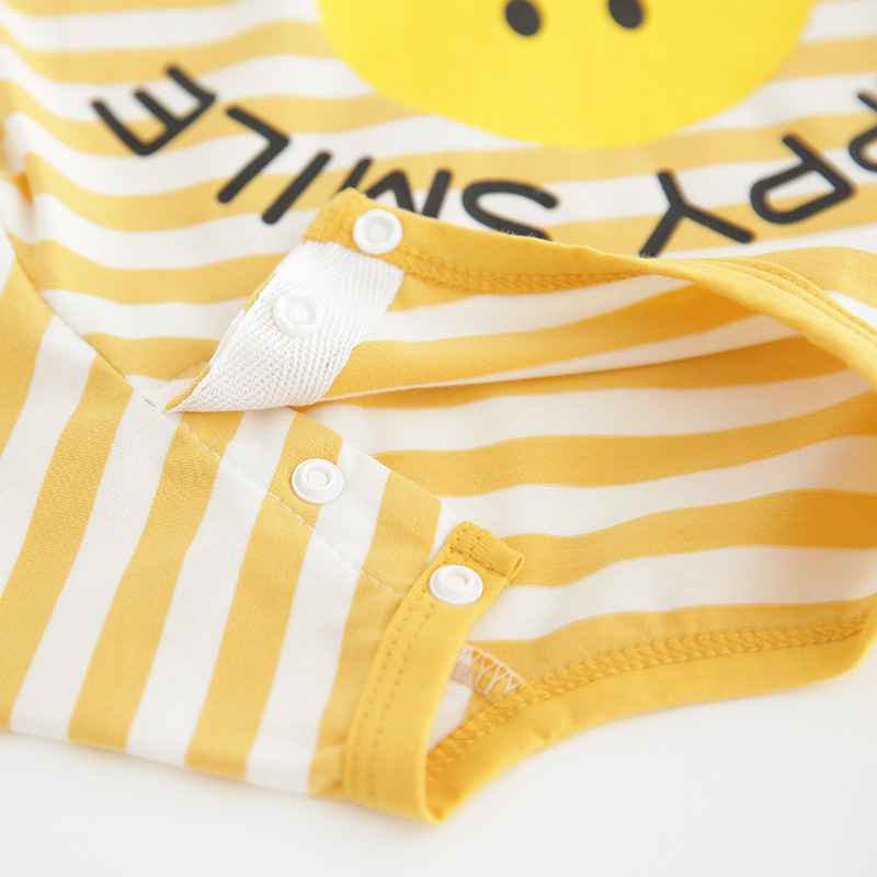 Bộ Áo Liền Quần Tay Ngắn In Hình Trái Chuối Dễ Thương Thời Trang Cho Bé