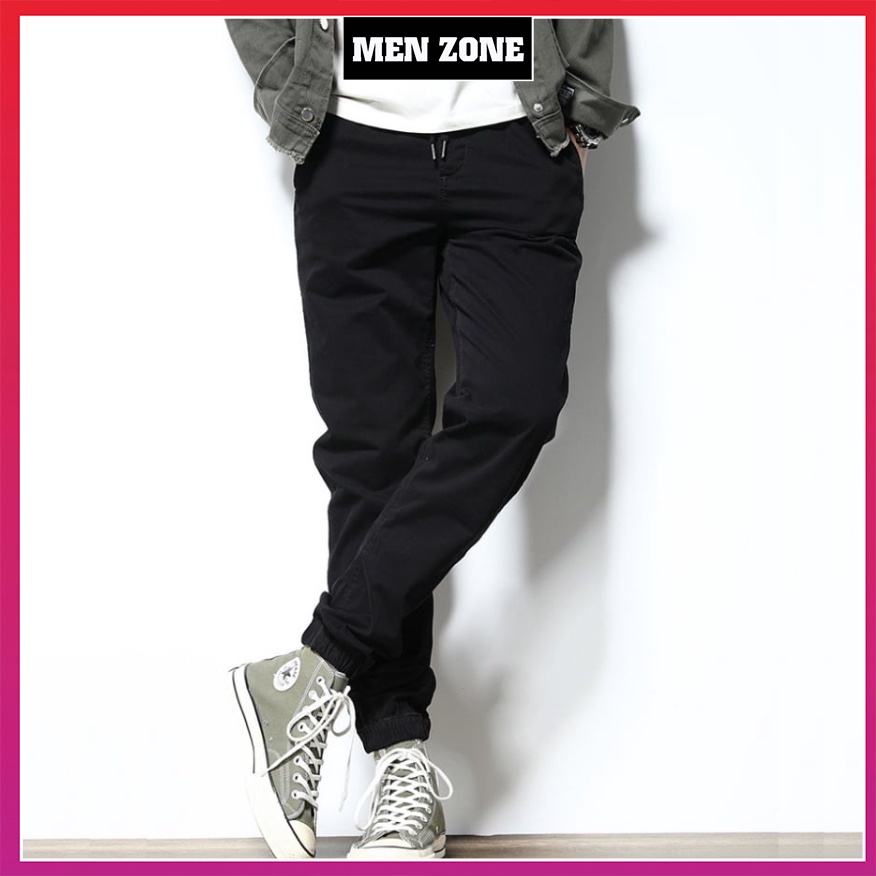 Quần Jogger Kaki Nam Trơn Dáng Ôm, Quần Dài Nam Kaki Bo Chun Ống Vải Co Giãn [JKK]