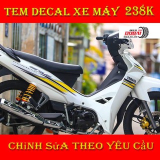 Tem Trùm Dán Xe Sirius Trắng Vàng