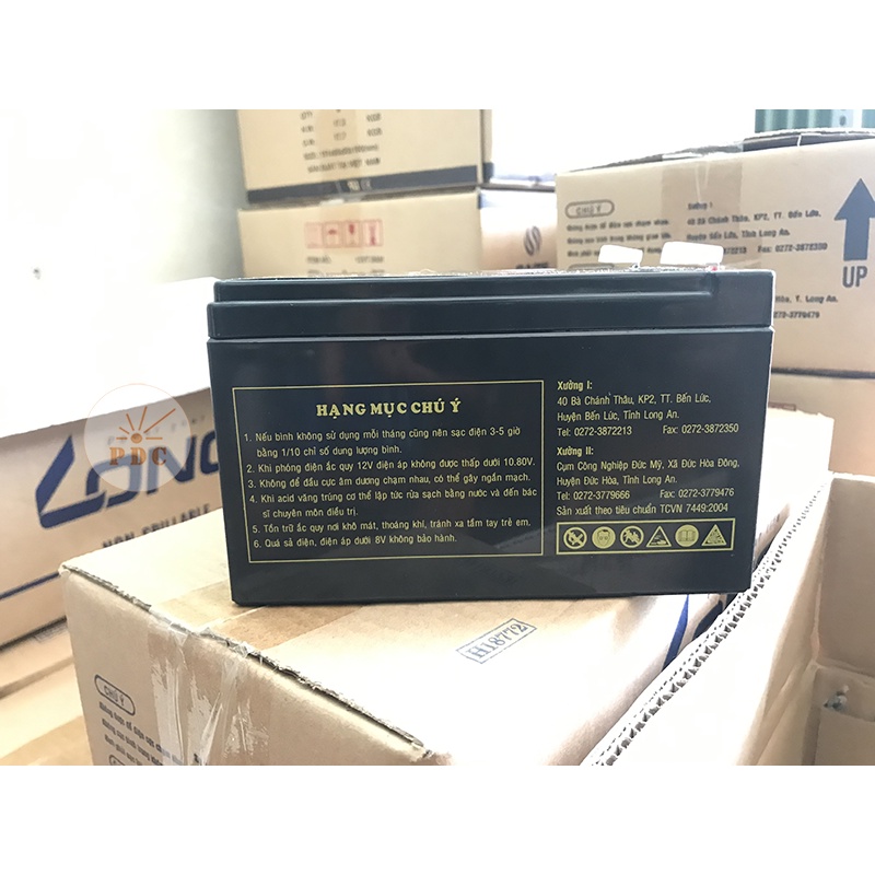 Ắc Quy GLOBE 12V 12Ah WP12-12SE Cho UPS, Xe Điện, Cửa Cuốn -