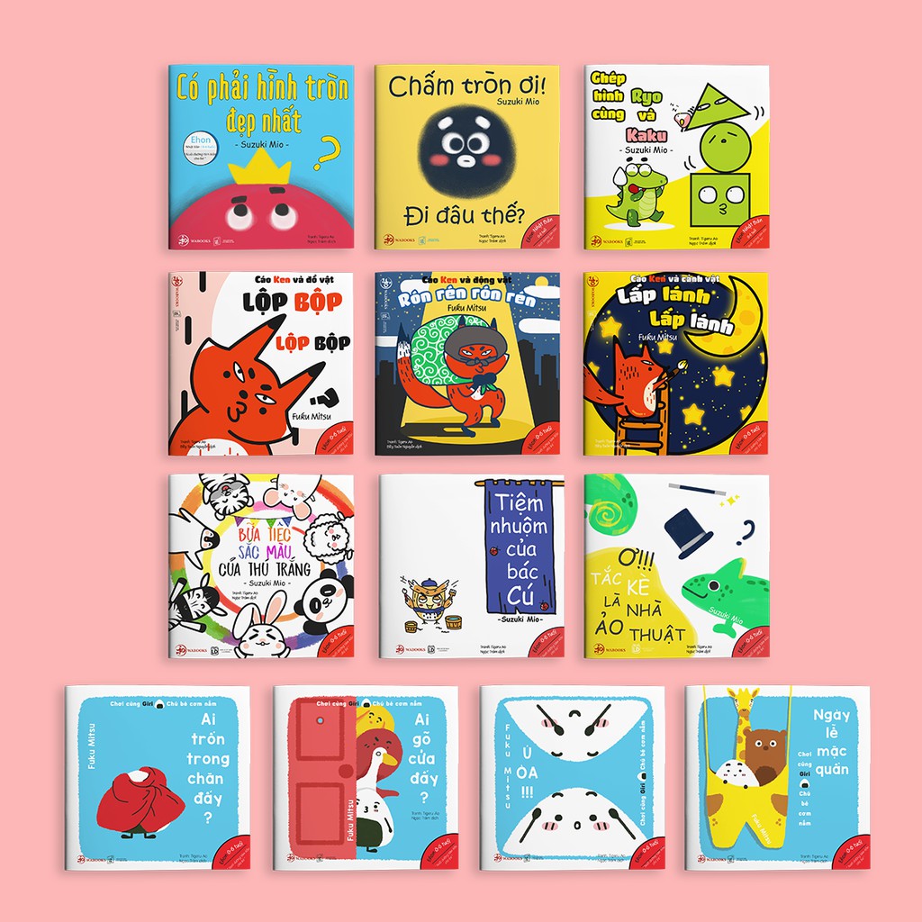Sách Ehon - Combo 13 cuốn - Màu sắc - Âm thanh - Hình khối - Giri 2