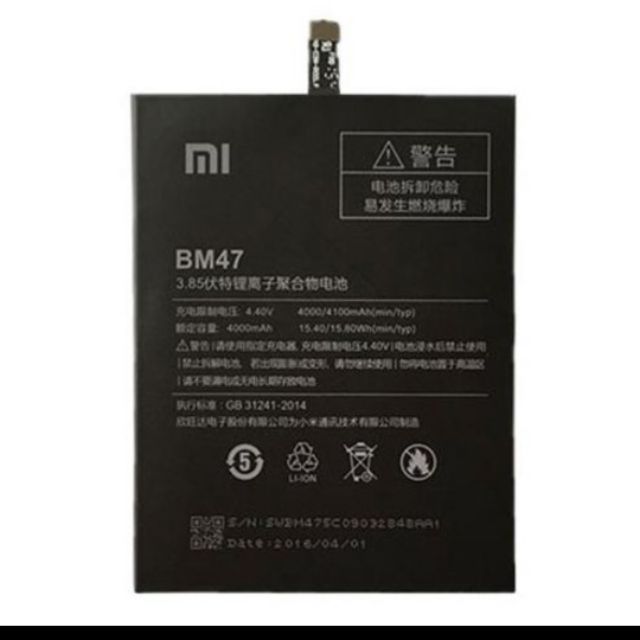 PIN cho điện thoại XIAOMI REDMI 3, RED MI4X REDMI 3 PRO, 3X, 3S  bảo hành 6 tháng
