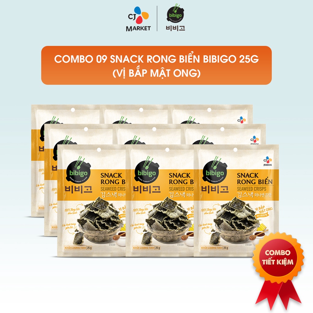Snack Rong biển ăn liền Hàn Quốc Bibigo