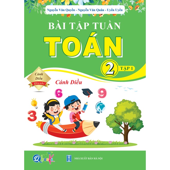 Sách - Combo 4 cuốn Bài tập Tuần và Đề Kiểm Tra Môn Toán, Tiếng Việt Lớp 2 - Tập 1 - Cánh diều - QC 240