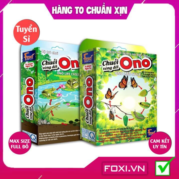 Flashcard-Chuỗi Ono vòng đời Ếch Bướm Foxi-thẻ glenndoman và boardgame thông minh--siêu rẻ.