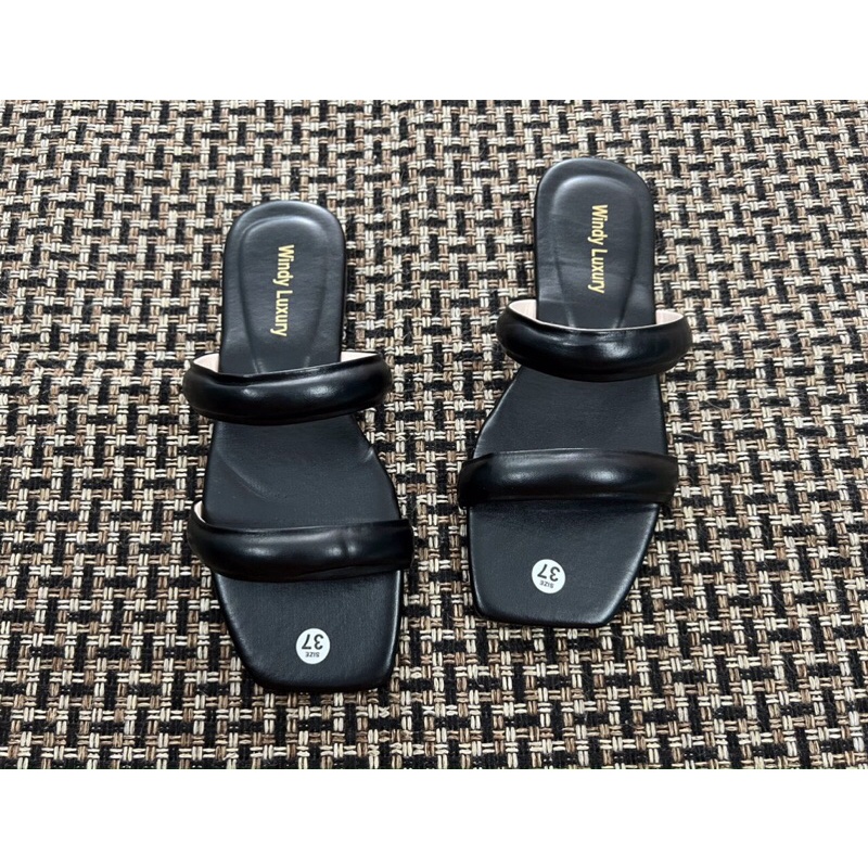 Dép lê nữ 2 quai phồng đế bệt siêu hot