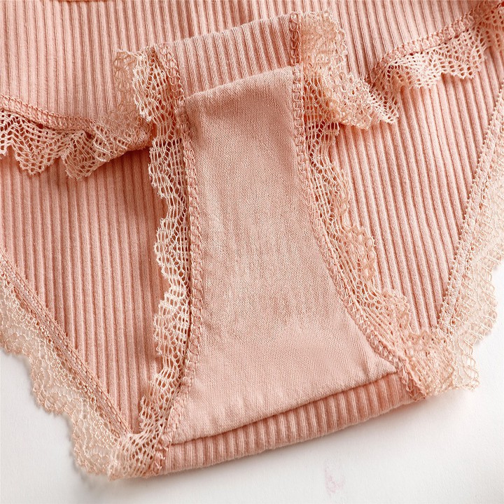 [siêu rẻ] Sét 04 quần Lót Cotton tăm viền zen siêu thoáng mát Quảng Châu kháng khuẩn xuất Nhật Q4