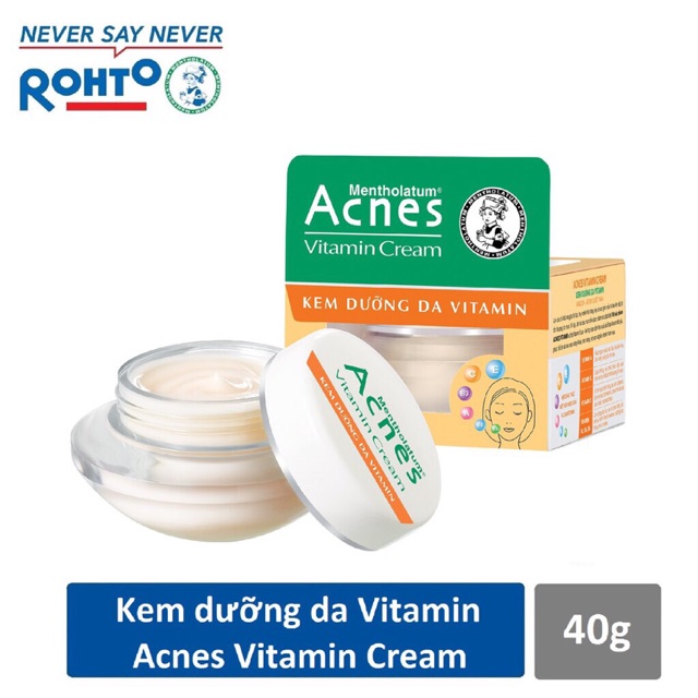 Kem dưỡng da Vitamin phục hồi làn da sau mụn - Acnes Vitamin Cream 40g