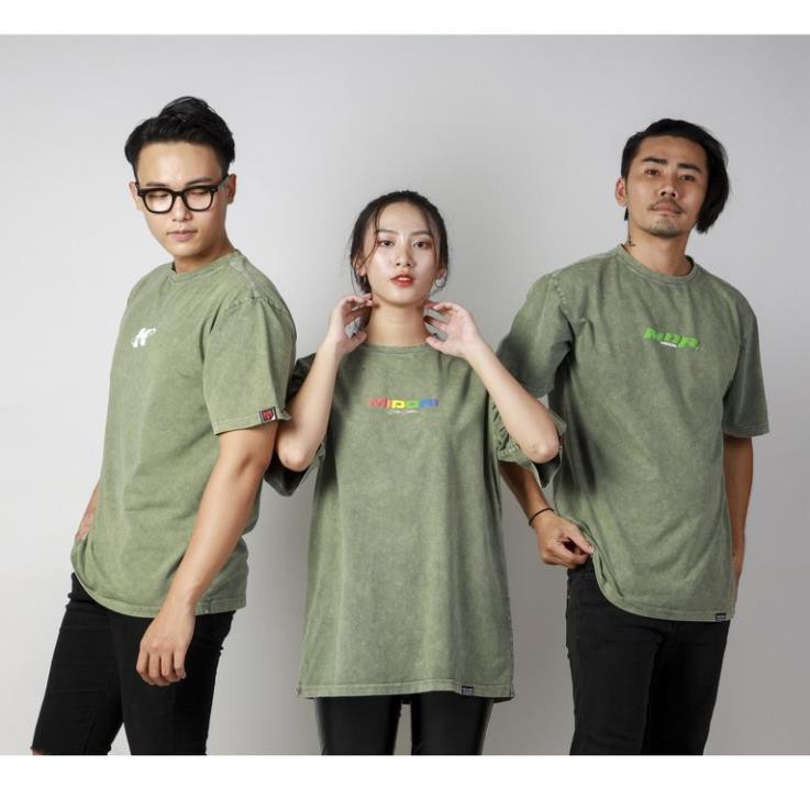 Áo thun nữ nam form rộng tay lỡ Phông Unisex 100% Cotton Chính Hãng Wash Cao Cấp Local Brand Mi Midori