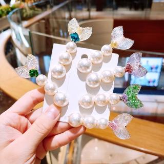 Hàn Quốc Pearl kim cương Mỹ nhân ngư Kẹp tóc