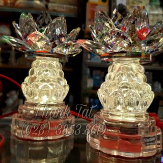 Bộ Đèn Thờ Sen Pha Lê PL1850