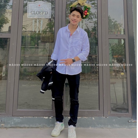 áo sơ mi  thom browne sọc cổ nam,nữ dài tay gấp cổ. Ảnh thật tự chụp | BigBuy360 - bigbuy360.vn