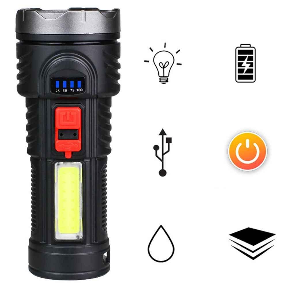 Đèn Pin LED COB Cầm Tay Có Thể Sạc Lại Dùng Ngoài Trời