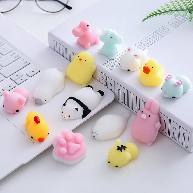 Đồ chơi Squishy Mochi hình thú mềm dẻo dễ thương giảm căng thẳng, trang trí điện thoại