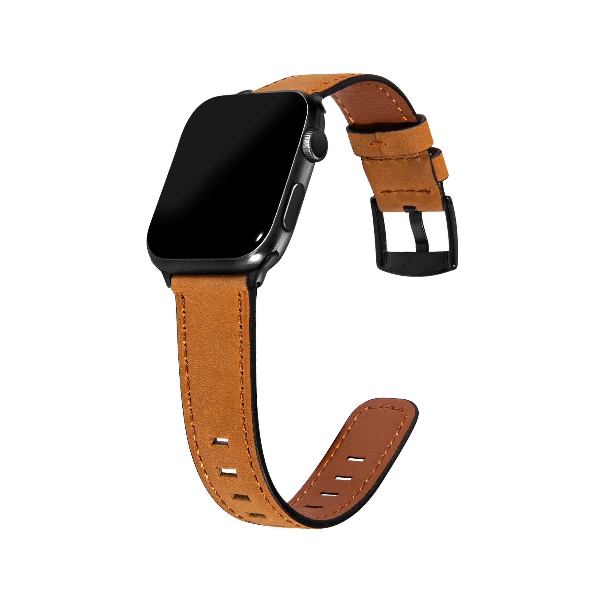 Dây Đeo Đồng Hồ Thông Minh Vải Da Thoáng Khí Phong Cách Cổ Điển 38/40mm 42/44mm Cho Iwatch Series 6/Se/5/4/3/2/1