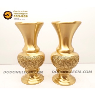 Đôi lọ hoa bằng đồng 25cm