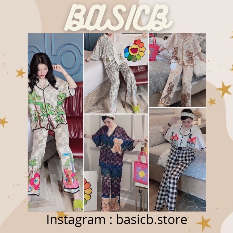 [ƯU ĐÃI T12] Đồ bộ pyjamas cổ sơmi tay ngắn quần dài LỤA Satin/Latin-đồ ngủ nữ mẫu mới 2021 | BigBuy360 - bigbuy360.vn