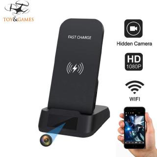 WiFi Hidden Camera with Wireless Phone Charger 1080P Security Cameras Hidden Nanny Cam with Motion