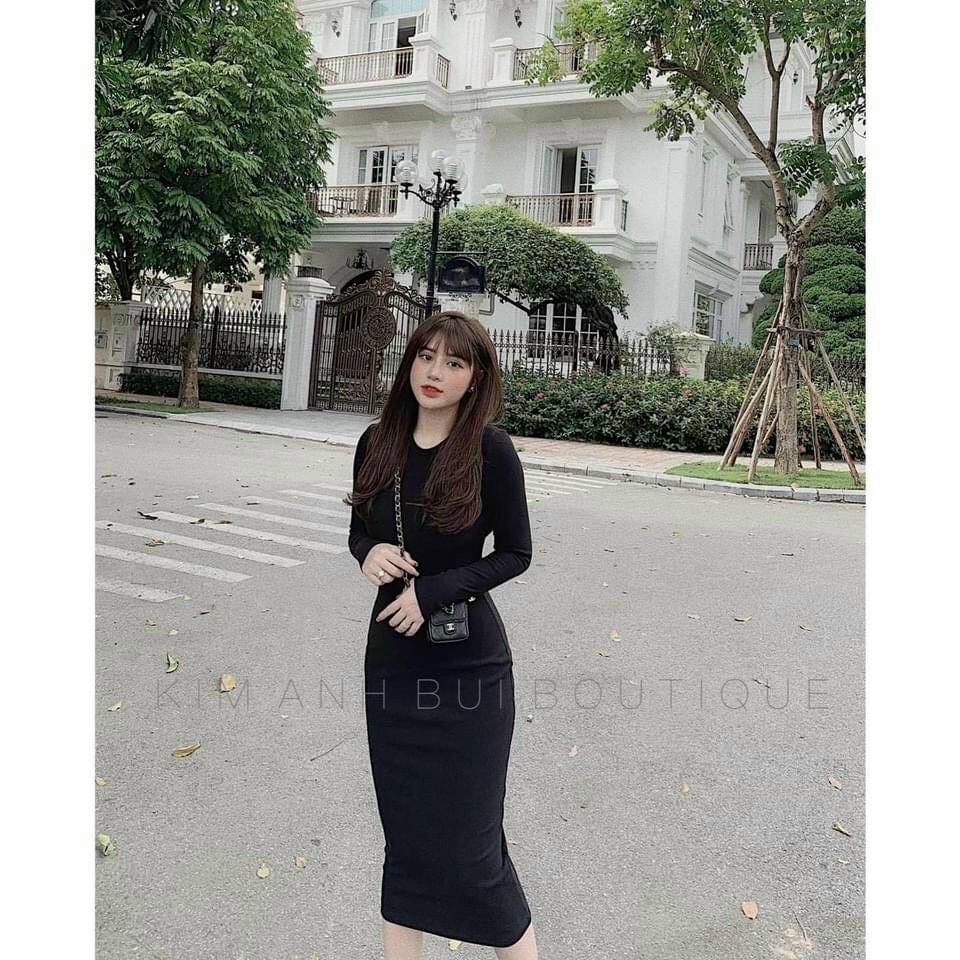 Váy Len Body [HÀNG ĐẸP] Váy Len Dáng Dài Nhiều Màu Ella | BigBuy360 - bigbuy360.vn